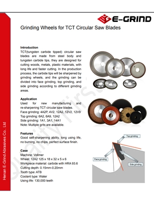 Grinding Wheels for TCT Circular Saw Blades